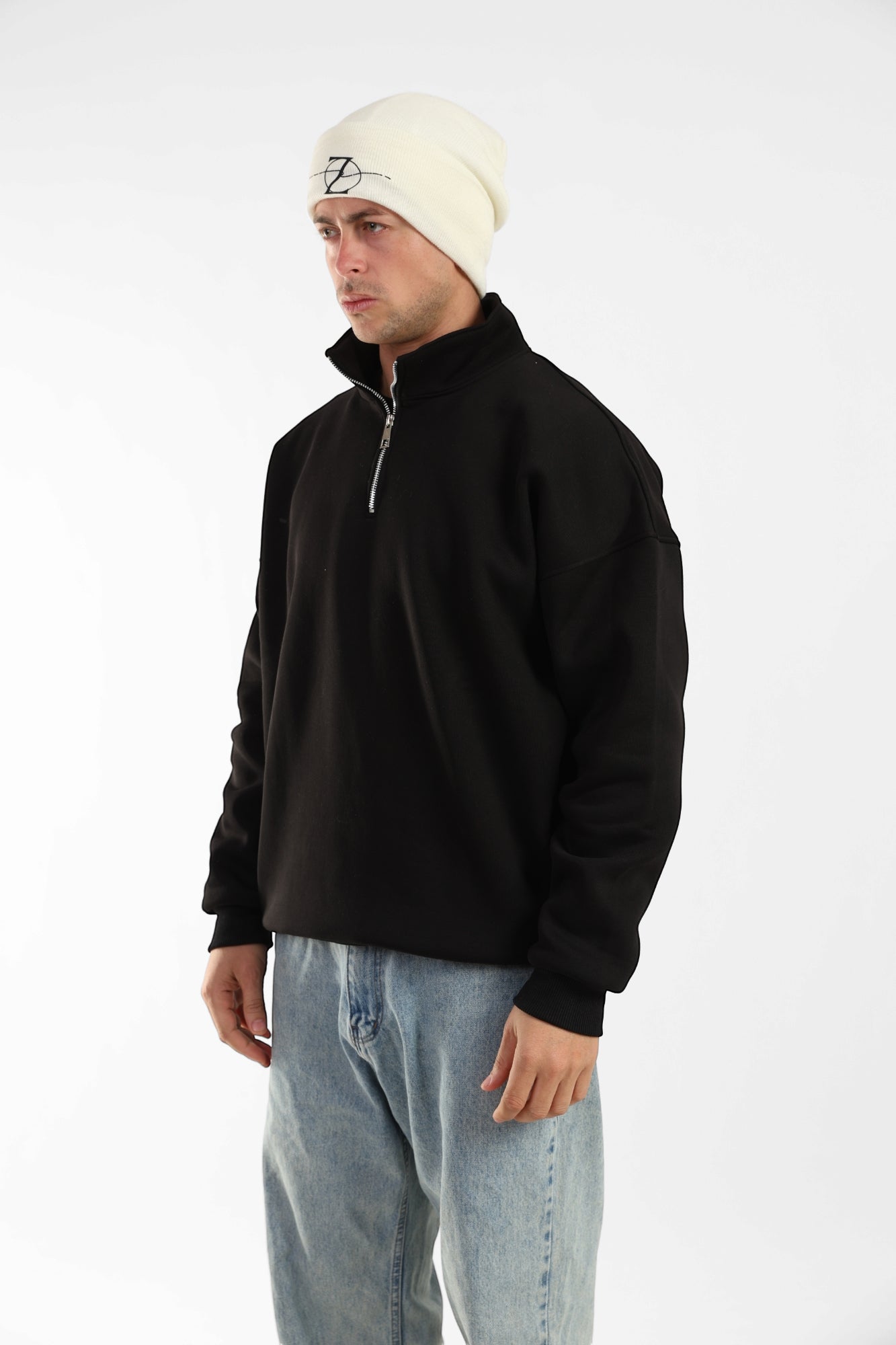 Zen Half-Zip Sweatshirt - Black