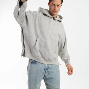 Zen Lounge Side-Zip Hoodie - Heather Grey