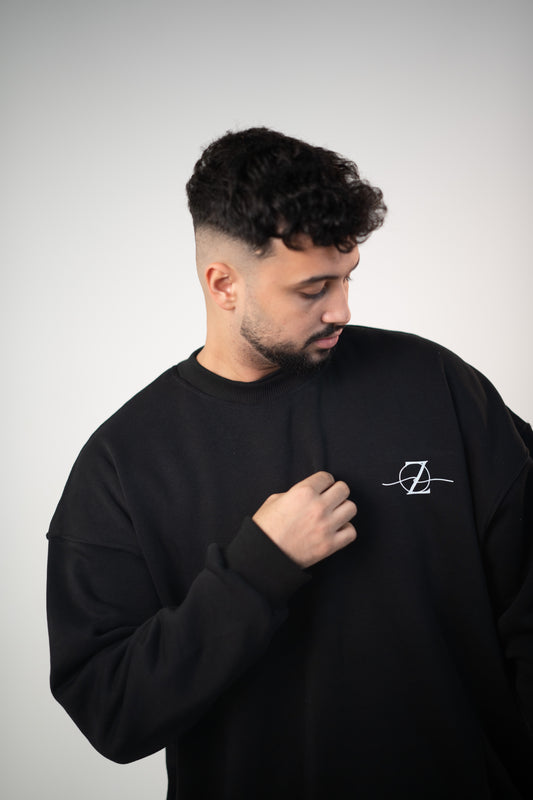 Zen Black Crewneck Sweatshirt - Zen Loungewear 